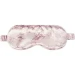 Slip Silk Sleep Mask, Pink Marble (One Size) - 100% Pure Mulberry 22 Momme Silk Eye Mask - Comfortable Sleeping Mask with Elastic Band + Pure Silk Filler and Internal Liner