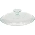 Corningware G-5C Fluted Glass Round Clear Casserole Baking Lid with Handle