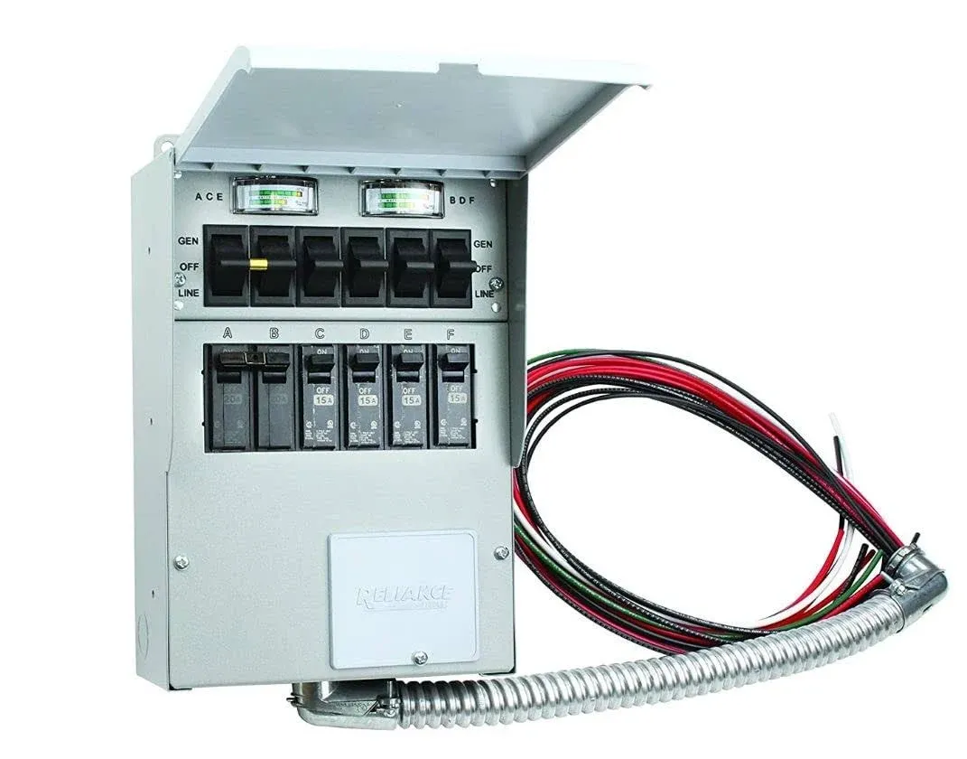 Reliance 306C 120/240-Volt 30-Amp 6-Circuit Pro/Tran Indoor Transfer Switch