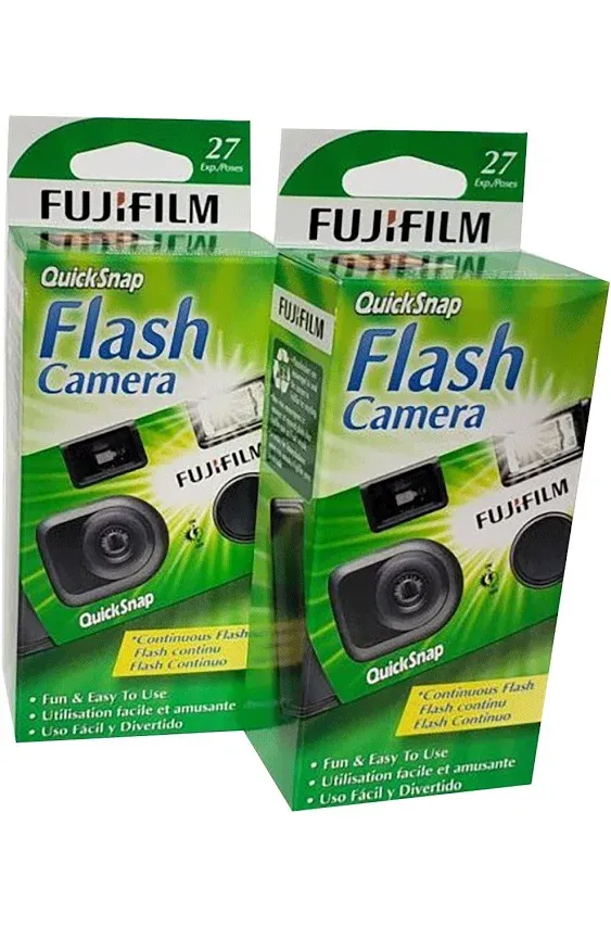 Fujifilm QuickSnap Flash 400 Disposable 35mm Camera (Pack of 2)