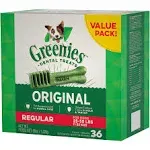 GREENIES Original Regular Size Dog Dental Chews - 36 Ounces 36 Treats