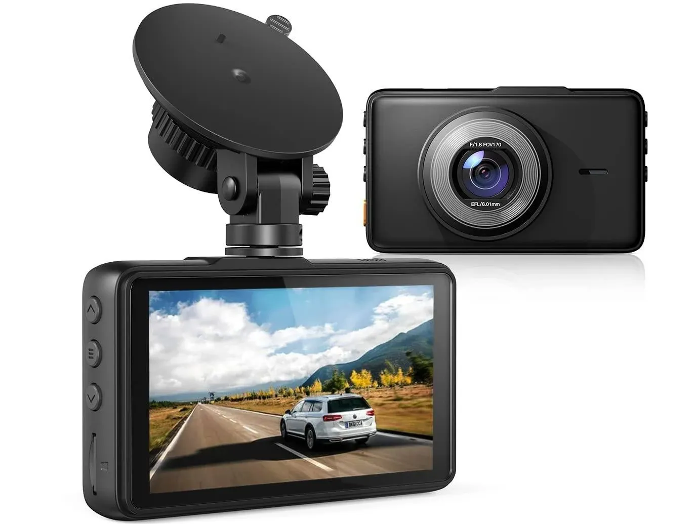 Dash Cam 1080P Full HD, 2 Mounting Options, On-Dashboard Camera Video Recorder D