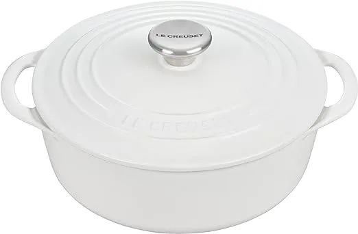 Le Creuset 2.75 qt. Shallow Round Dutch Oven ,White