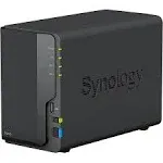 Synology DiskStation DS223 NAS Server with RTD1619B 1.7GHz CPU, 2GB Memory, 2TB SSD Storage, 1 x 1GbE LAN Port, DSM Operating System