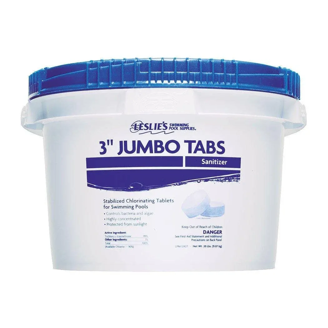 Leslie's 3 inch Jumbo Chlorine Tabs - 20lb Bucket