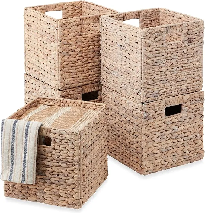 Best Choice Products Hyacinth Storage Baskets Set of 5