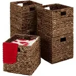 Best Choice Products Hyacinth Storage Baskets Set of 5