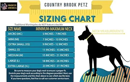 Country Brook Petz Martingale Dog Collar