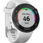 Garmin 010-02156-00 Forerunner 45s, 39MM Easy-to-Use GPS Running Watch with Garmin Coach Free Training Plan Support, White