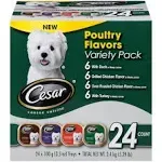 Cesar Classics Canine Cuisine, 4 Flavors - 24 pack, 100 g trays