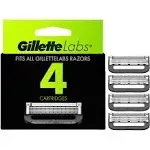 GilletteLabs Razor Blade Refills With Exfoliating Bar (4 ct)