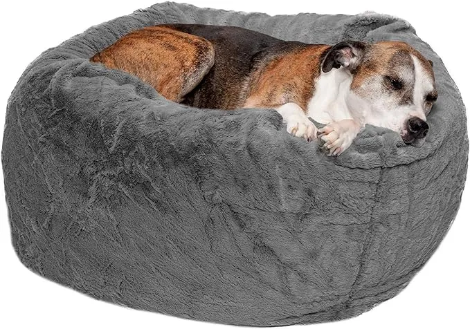 FurHaven Round Plush Ball Dog Bed