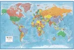 48x78 World Classic Premier Wall Map Mega Poster Laminated