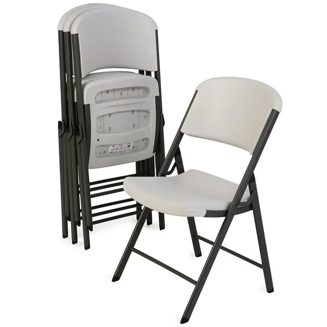 Lifetime Folding Chair - Almond - 4 Pack - 42803