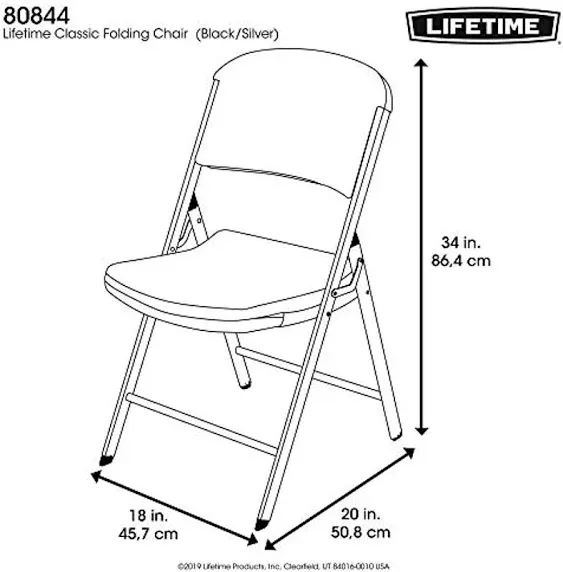 Lifetime Classic Folding Chair - 6 Pack (Commercial), 80844