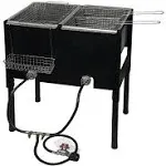 Propane LPG Camping Stove 2 Burner basket Gas Double Deep Fryer Cooker Outdoor