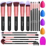 16Pcs Makeup Brush Face Eyeshadow &amp; 4Pcs Beauty Blender Sponge &amp; 1 Brush Cleaner