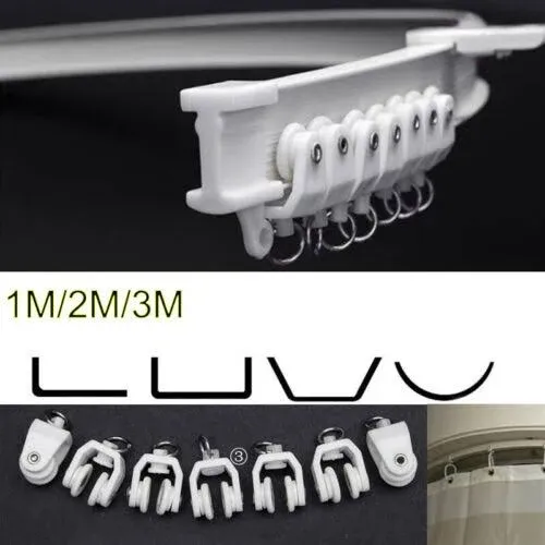 16.4Ft Flexible Bendable Ceiling Curtain Track Rail System RV Curtain Spacer