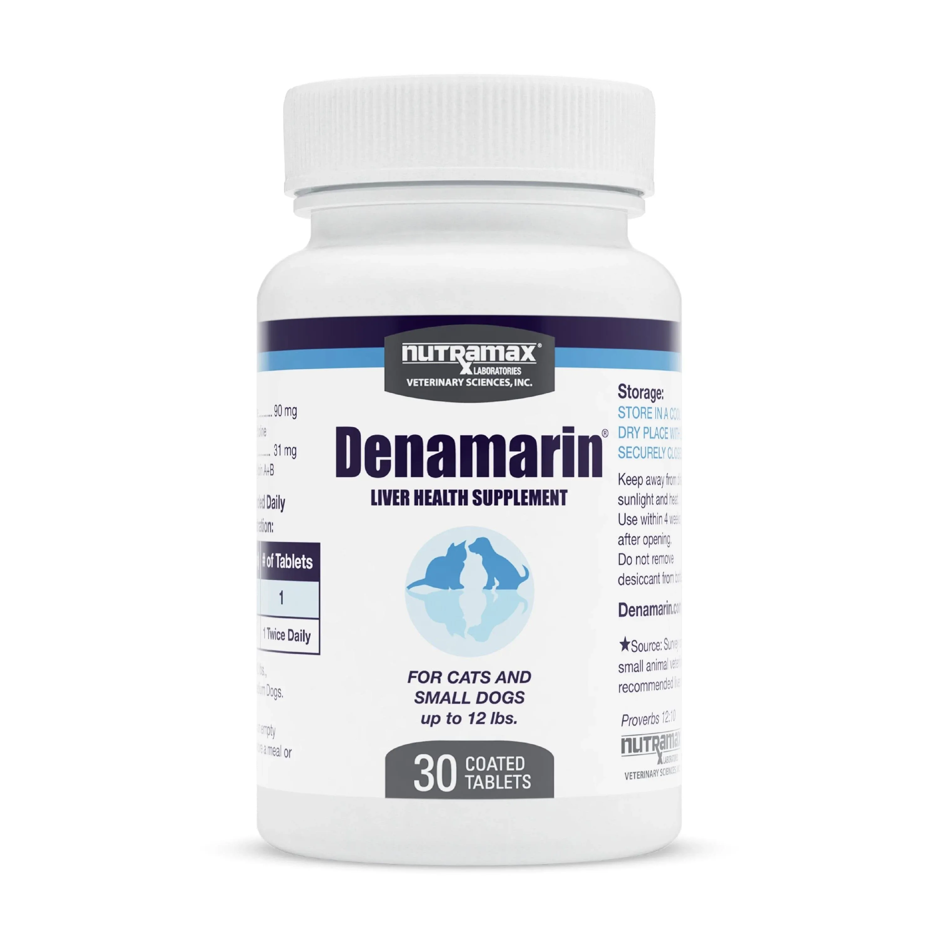 Nutramax Denamarin Liver Health Supplement for Small Dogs and Cats