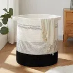 OIAHOMY Laundry Baskets-Laundry Hamper,Storage Basket with Handles,Decorative Basket for Living Room,Woven Storage Basket for Toys Bin,Pillows,