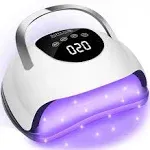 LadyMisty 220W LED UV Light Dryer for Nails Gel Polish with 57 Lamp Beads 4 Timer Setting & LCD Touch Display Screen, Auto Sensor, Professional Nail