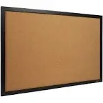 Quartet Cork Bulletin Board, 24&#034; x 36&#034;, Black Frame