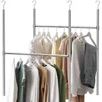 Simple Houseware Adjustable Closet Hanging Rod