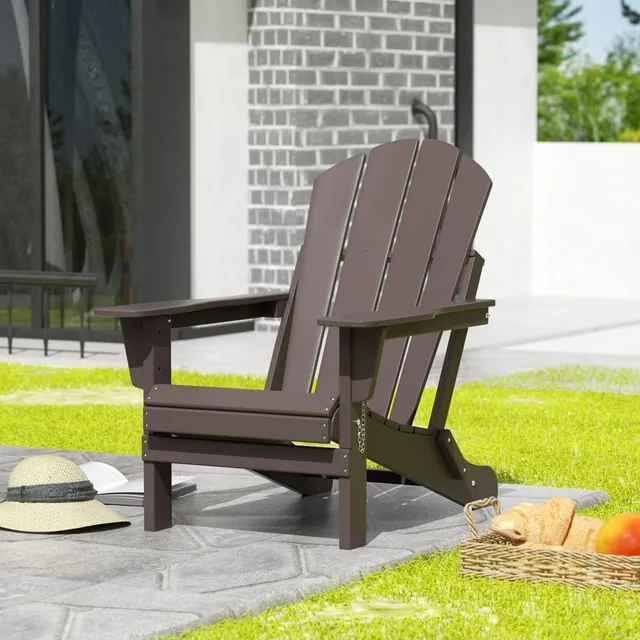 WestinTrends Outdoor Patio Folding Adirondack Chair Set