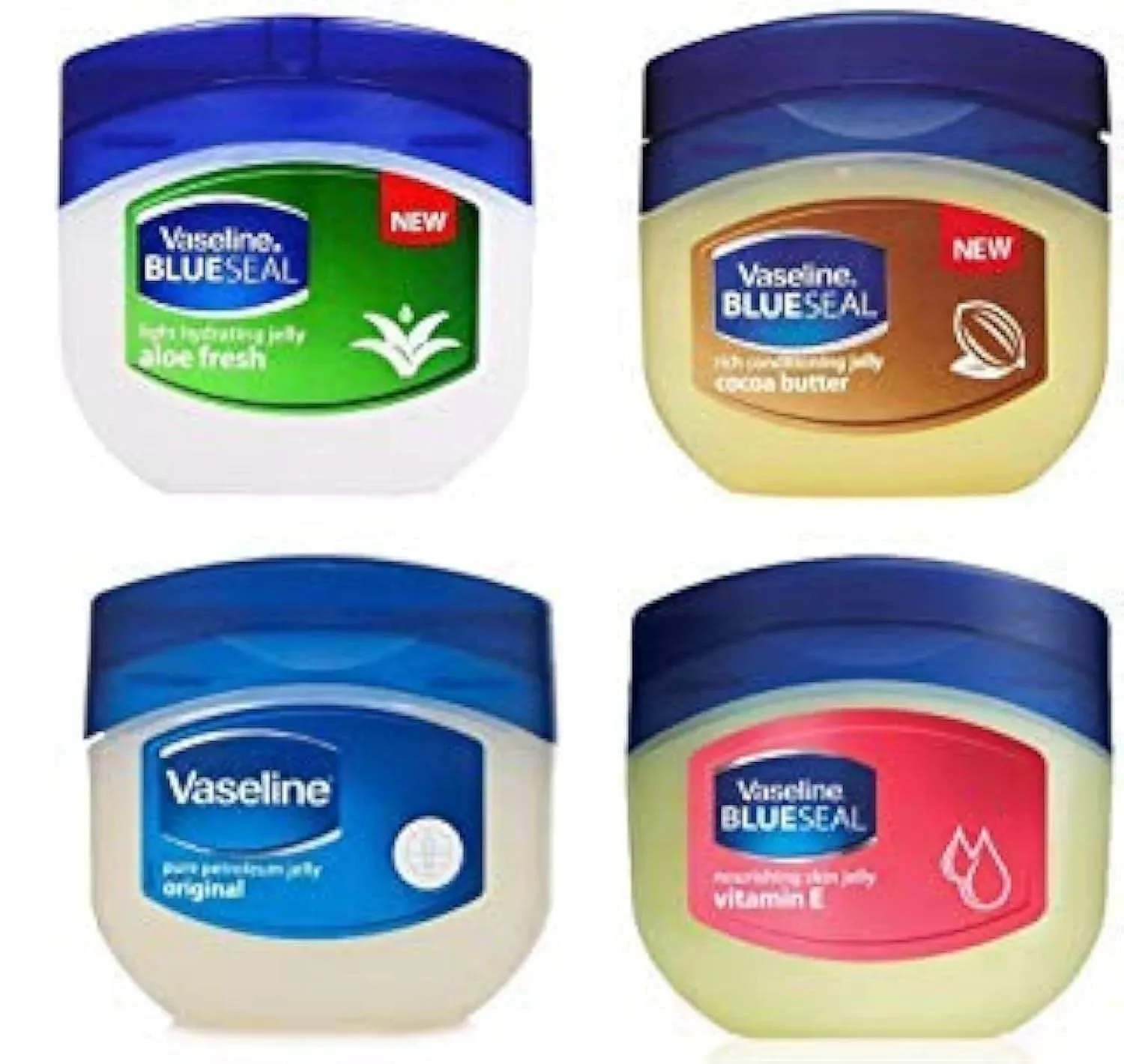 Vaseline Blue Seal Series (Variety 4 Pack)Cocoa Butter