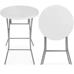 Best Choice Products 32in Indoor/Outdoor Round Bar Height Folding Table