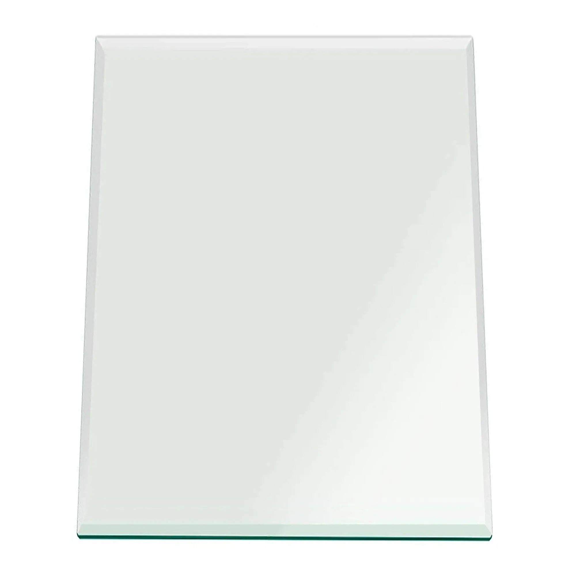 24 x 36 Inch Rectangle Glass Table Top 3/8 Inch Thick Clear Tempered Glass With Bevel Edge Polished Radius Corners