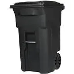 64 gallon garbage can with wheels and lid，black