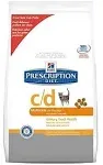 Hill's Prescription Diet c/d Mulitcare with Chicken Urinary Tract Health Dry Cat Food - 8.5 lbs bag