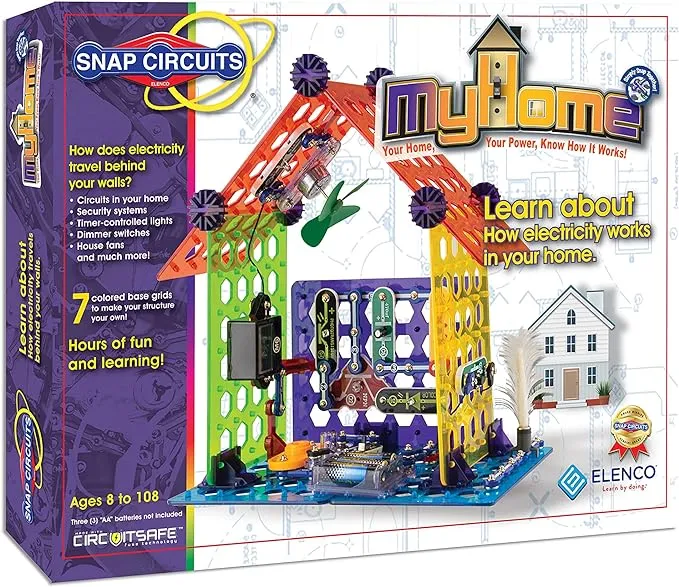 Snap Circuits Elenco My Home Electronics Building Kit for Kids Ages 8 and Up 