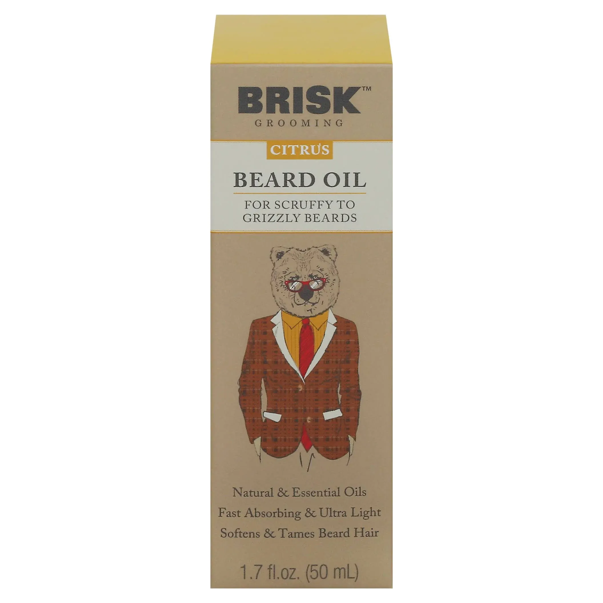 Brisk Grooming Beard Oil - Citrus 1.7 fl. oz.