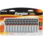 Energizer Max Alkaline AA Batteries - 36 / Pack