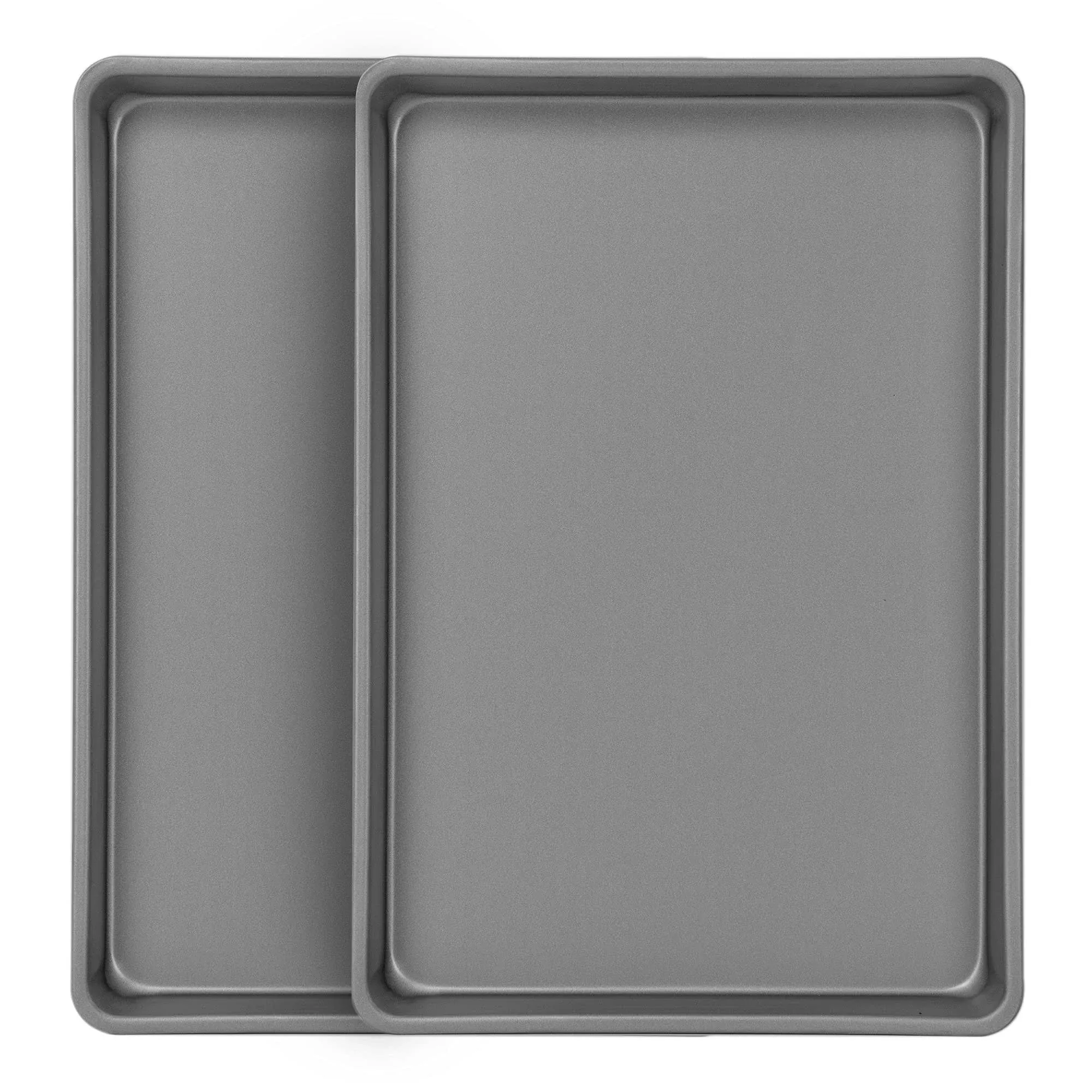 OvenStuff Set of 2 Nonstick Sheet Cake Pans, Gray, HG269-AZ