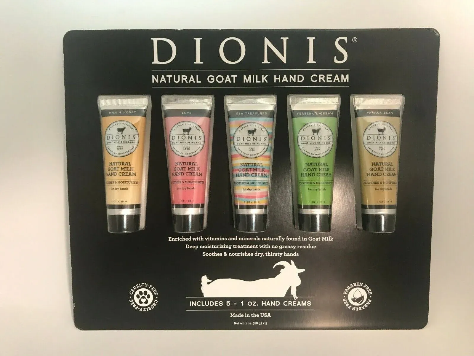 DIONIS Goat Milk Hand Cream, 1.0 oz, 5-pack