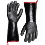 Feunu BBQ Grill Gloves 932°F Heat Resistant Grilling Gloves 14in Waterproof Long Sleeve Barbecue Gloves for Fryer Turkey Baking Smoker Rotisserie BPA