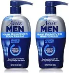 Nair Hair Remover for Men Hair Remover Body Cream, 13 oz 2-Pack