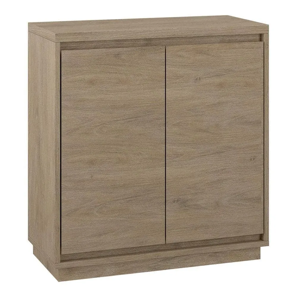 Presque 30" Wide Rectangular Accent Cabinet in Antiqued Gray Oak