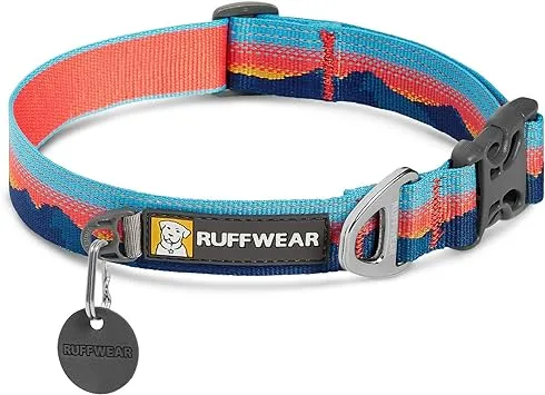 Ruffwear, Crag Dog Collar, Reflective and Comfortable Collar for Everyday Use, Canyon Oxbow, 20"-26"