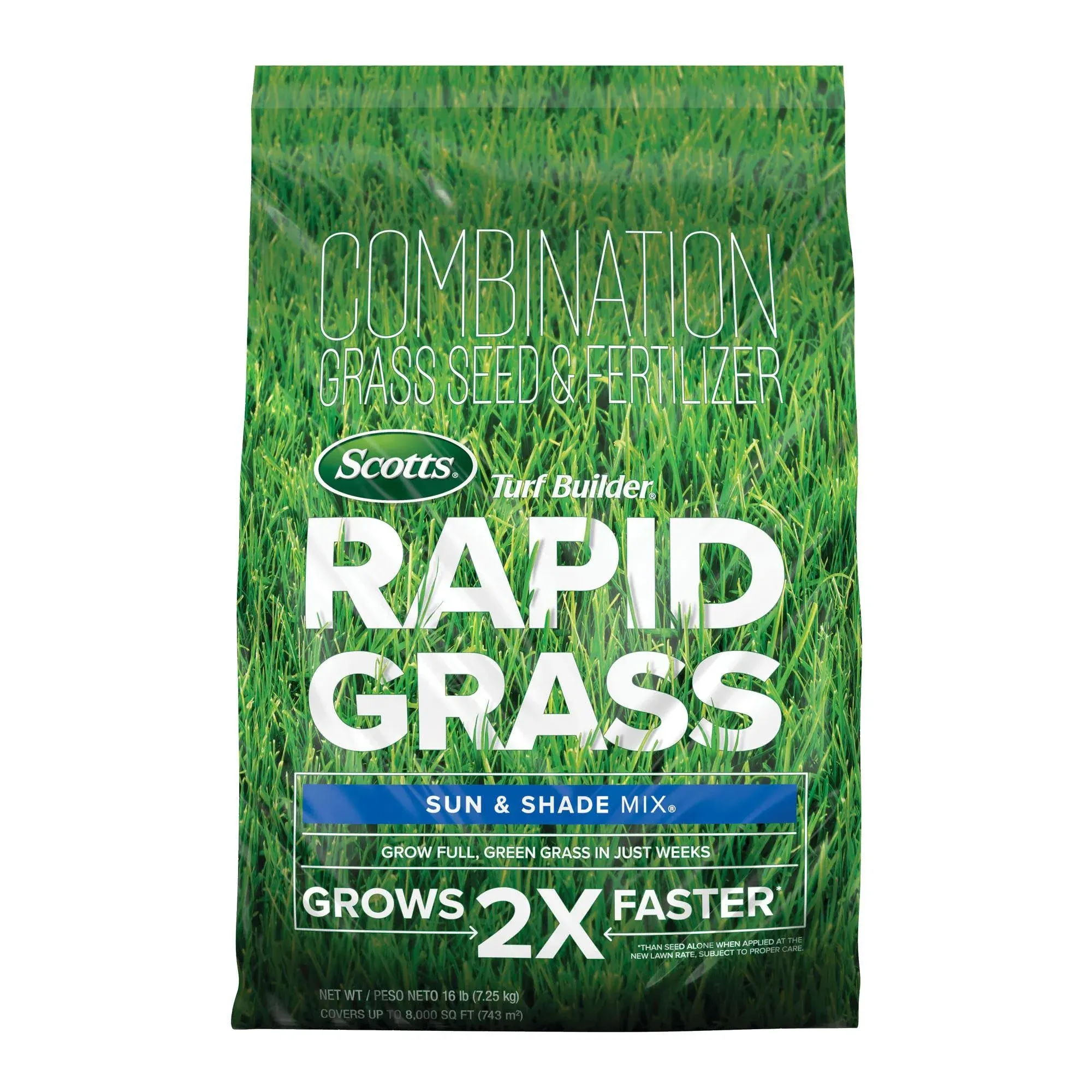 Scotts Turf Builder Rapid Grass Sun & Shade Mix, 16 lbs.