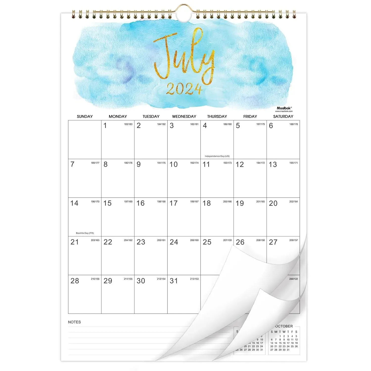 Wall Calendar 2025-2025 Calendar, JAN. 2025 - Dec. 2025, 12 Monthly Wall Calendar, 15" x 11.5", Twin-Wire Binding + Hanging Hook