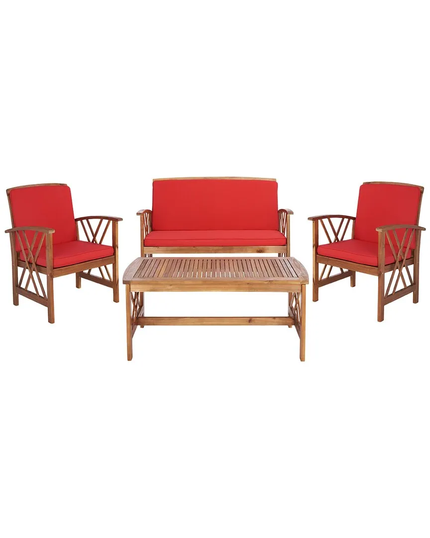 Shop Safavieh Fontana 4pc Outdoor Set In Natural