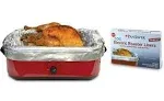 PanSaver Foil Electric Roaster Liners, 3 Box Bundle 6 Liners for Roasters. Fits 16, 18 and 22 Quart Roasters. Best Liners for Roasting Whole Meats.