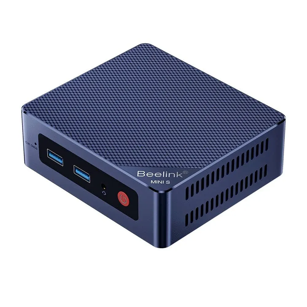 Beelink MINIS 12 Mini PC with Processor N95 (4C/4T), 16G DDR4/500G SSD 4K UHD, Dual HDMI Ports, W-F5, BT4.2 Gigabit Ethernet Micro Computer Support Auto Power On, WOL