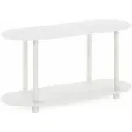 Furinno Turn-N-Tube No Tools Modern Oval Side Table