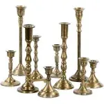 Koyal Wholesale Mixed Taper Candle Holder Set of 10