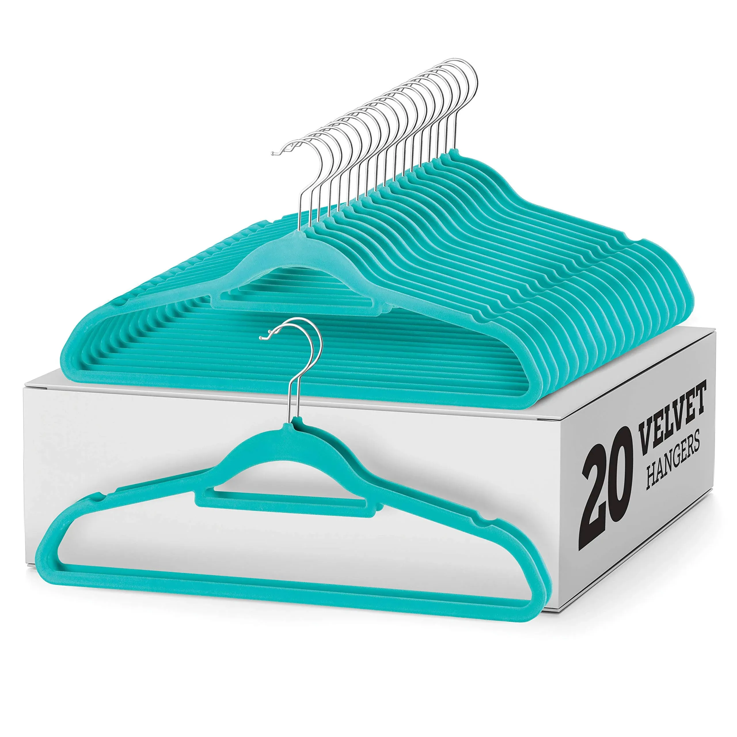 Velvet Clothes Hangers 20 Pack Non-Slip SPACE SAVING  lightweight but strong